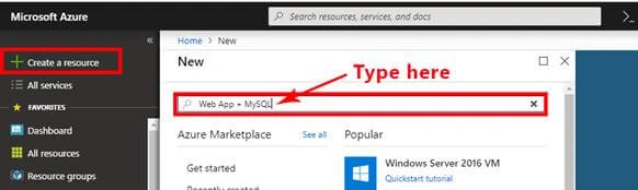 Basic Introduction About Creating Web App Service To Azure Database For MySQL