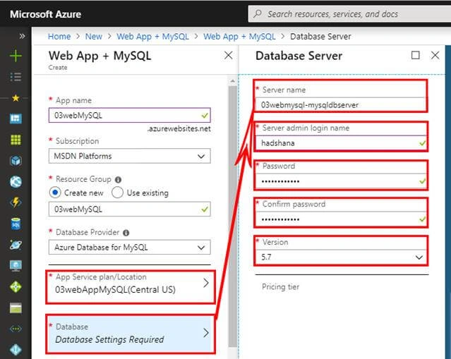 Basic Introduction About Creating Web App Service To Azure Database For MySQL