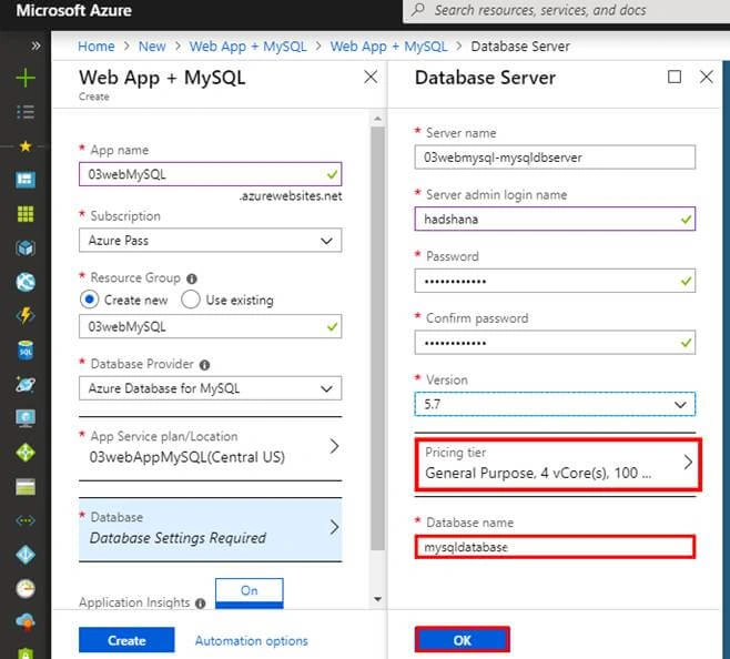 Basic Introduction About Creating Web App Service To Azure Database For MySQL