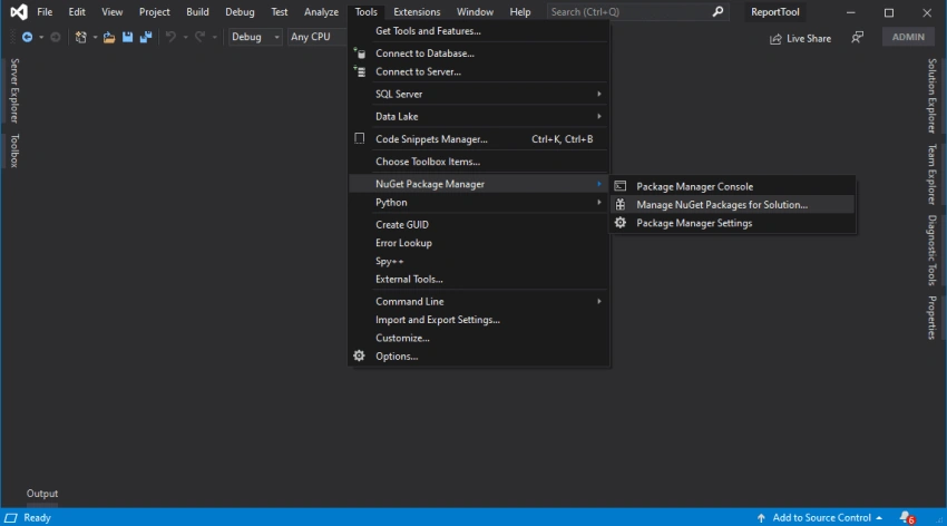 Basic settingsconfiguration of .Net Core Web Application