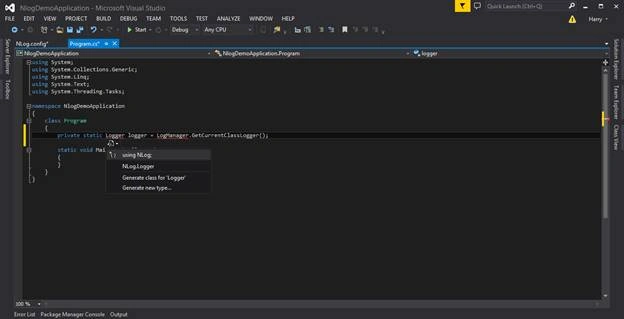 how to use Nlog