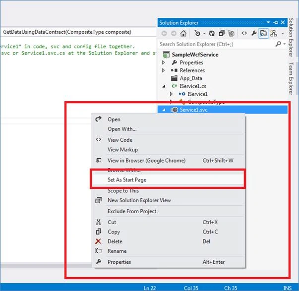 Execute WCF Application