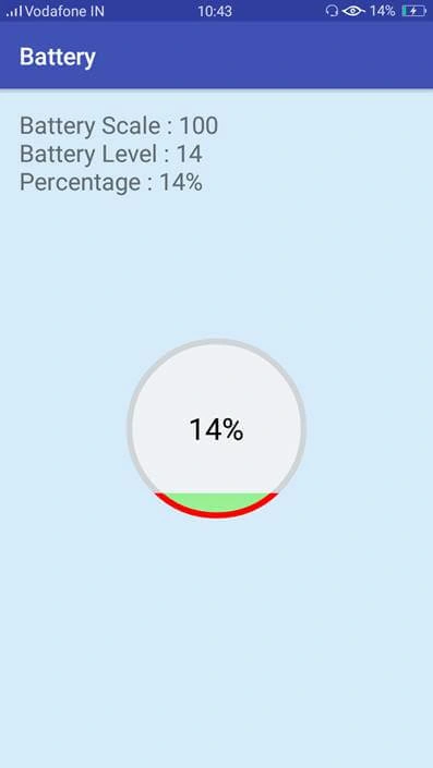 Battery Level Android App