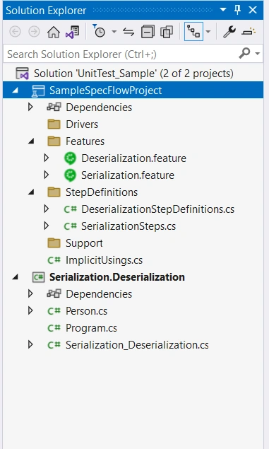 BDD in C# using SpecFlow