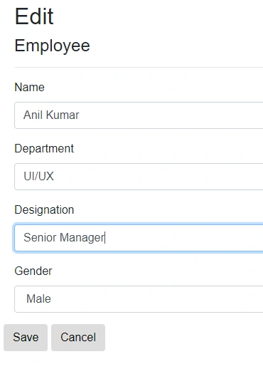 Edit employee