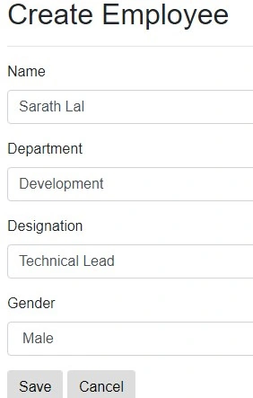 Create Employee-