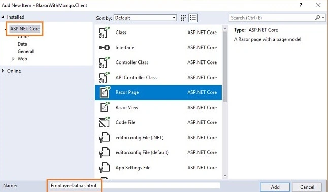 ASP .NET Core-