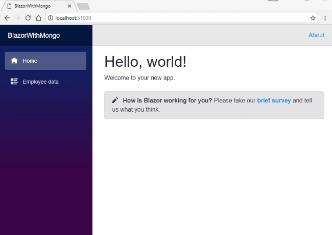 Blazor With Mongo- GIF