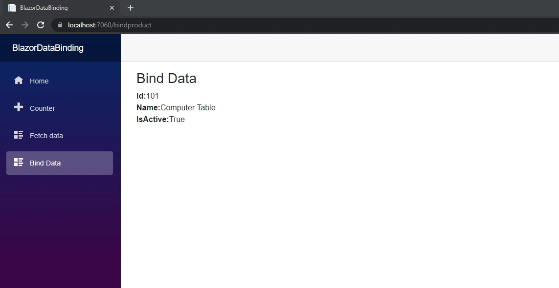 One way binding output