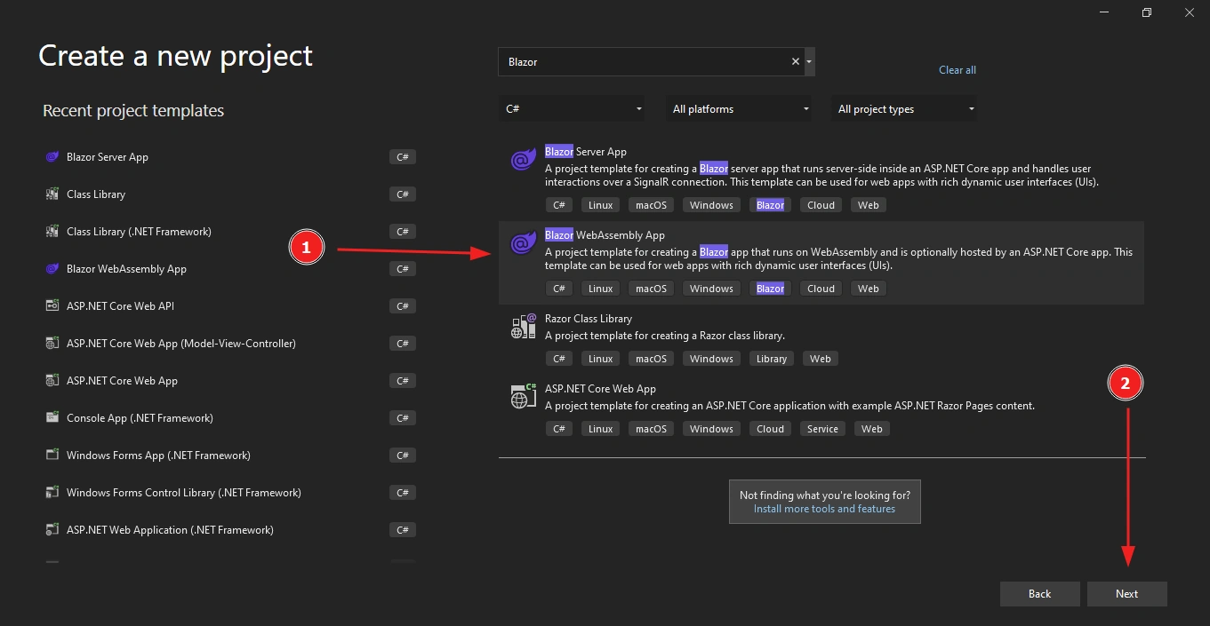 Creating Blazor WASM App