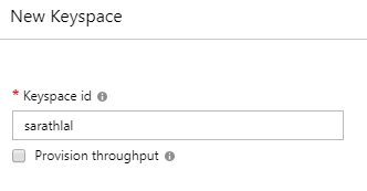 New Keyspace