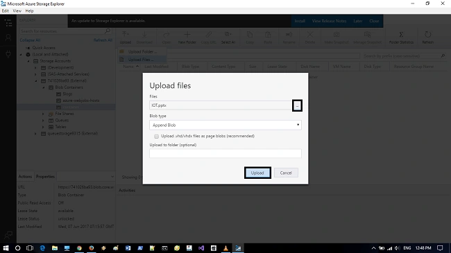 Azure storage explorer