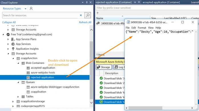 Blob Triggers And Queue Storage Trigger Azure Functions