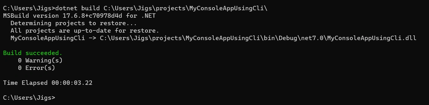 Build command