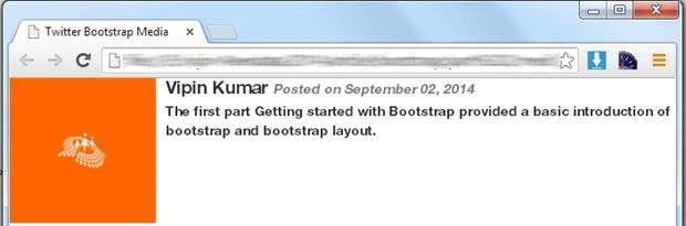 media objects in Bootstrap