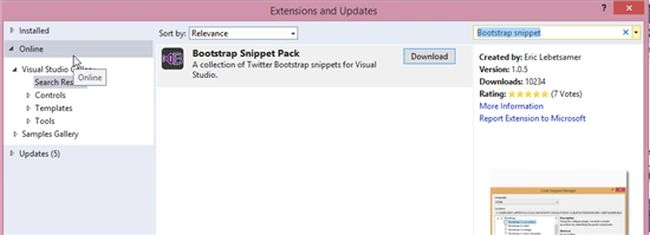 Search Bootstrap Snippet Pack