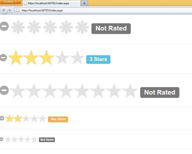 create Rating Control 