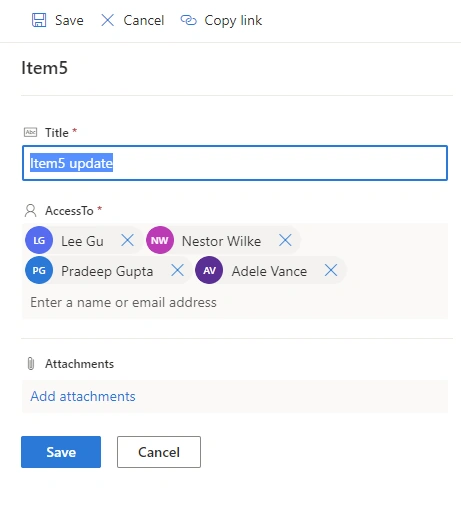 Break inheritance and set item-level permission using Power Automate