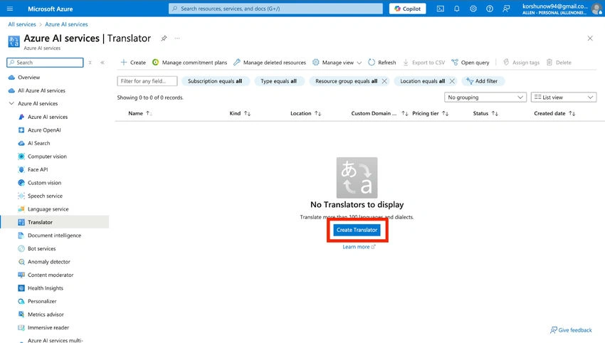 Azure AI Services