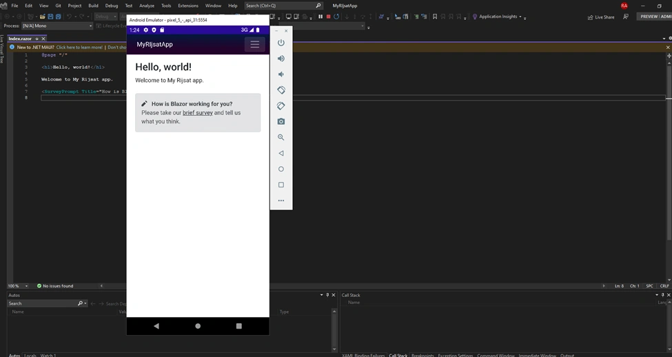 Blazor Hybrid App with .NET MAUI