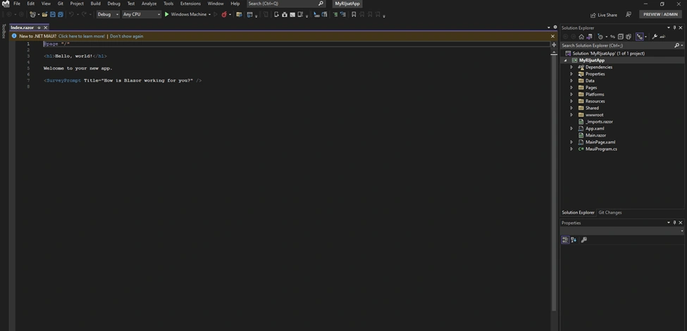 Blazor Hybrid App with .NET MAUI