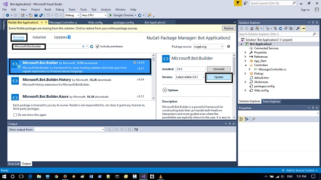 Microsoft.Bot.Builder package