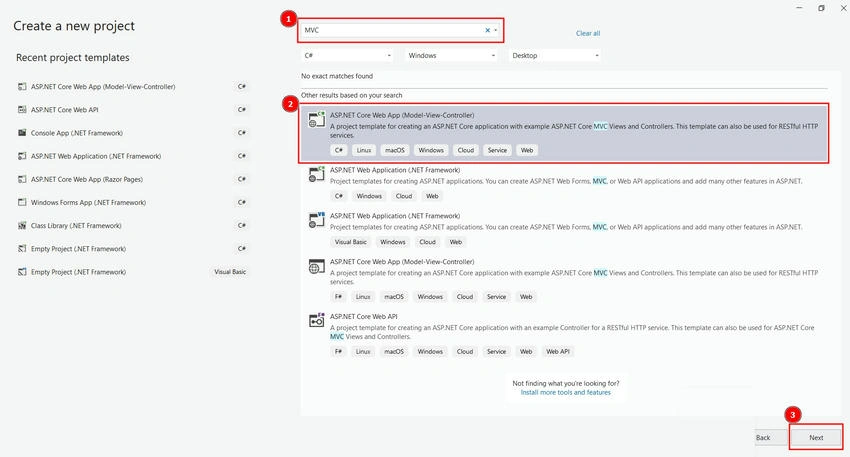 MVC project template