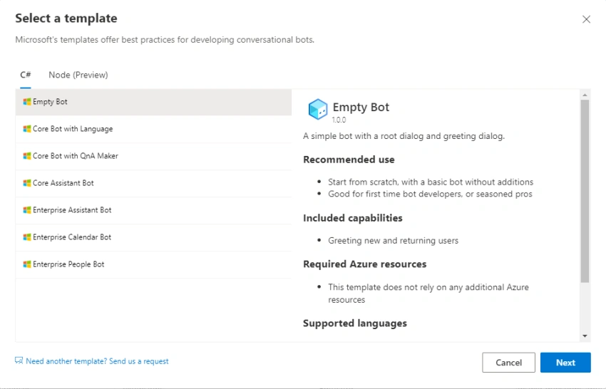 Build a low code chatbot using Bot Framework Composer