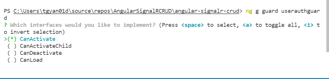 Add Angular Guard