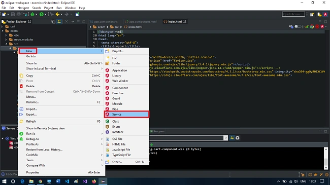 Using Eclipse Build A Simple Online Shopping Site With Angular IDE Plugin