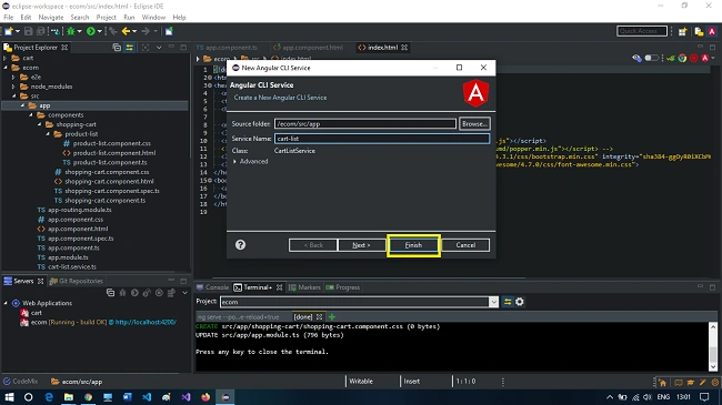 Using Eclipse Build A Simple Online Shopping Site With Angular IDE Plugin