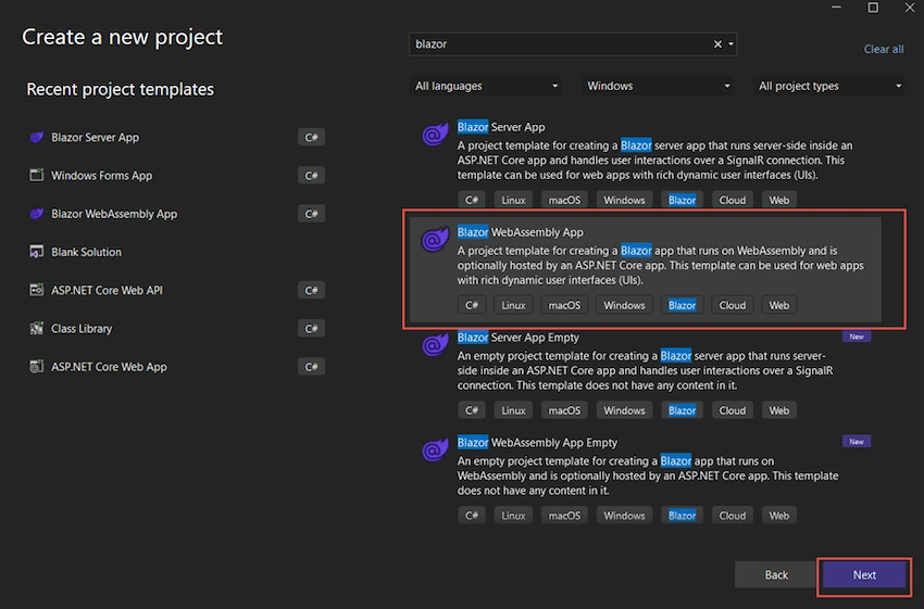 Web App With Blazor In .NET 7