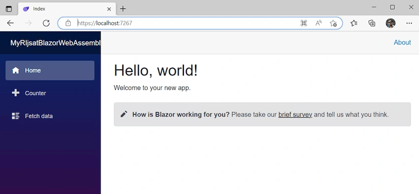 Web App With Blazor In .NET 7