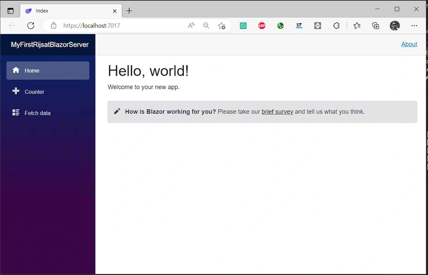 Web App With Blazor In .NET 7