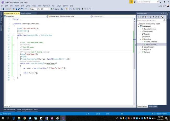 Build And Deploy ASP.NET WebAPI Using Docker