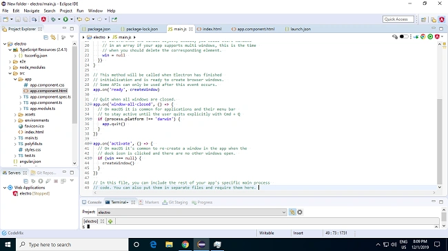 Main js file