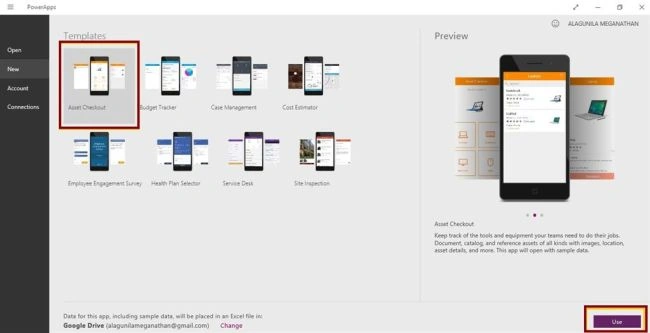 Asset Checkout Template