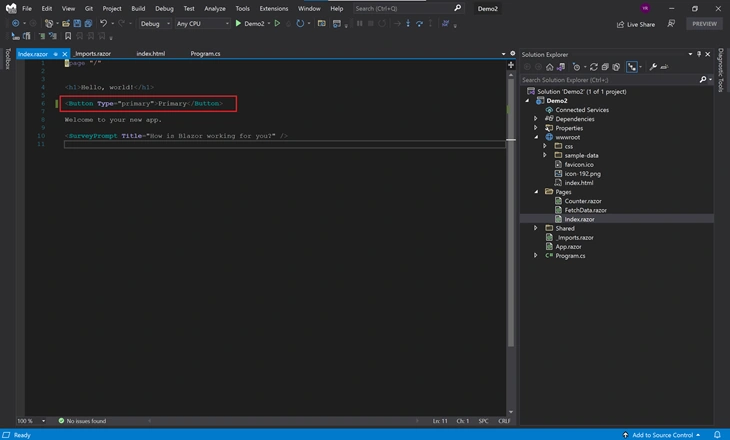 Build Blazor WebAssembly with Ant Design