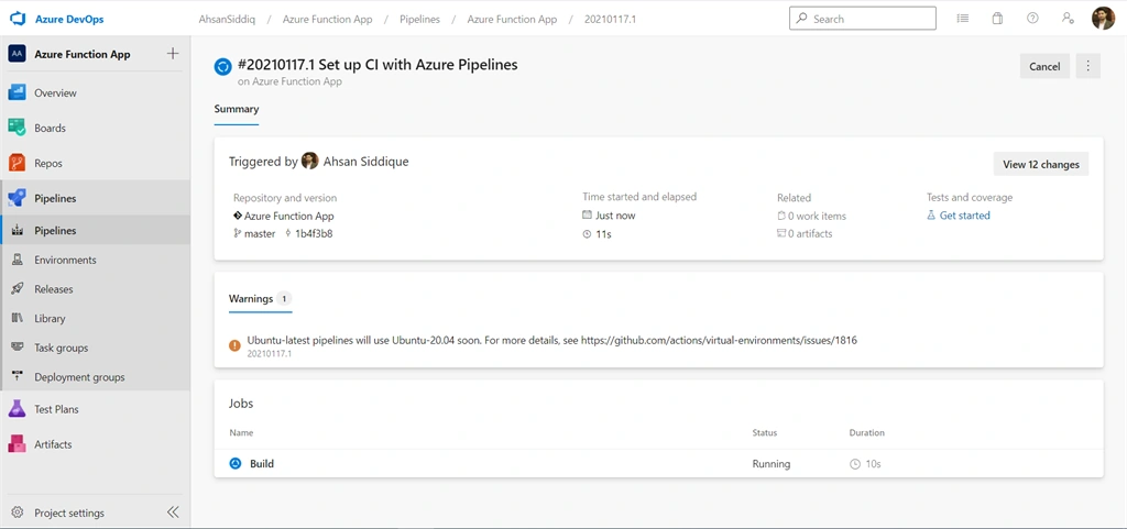 Build CI/CD Pipeline For Azure Container Instances