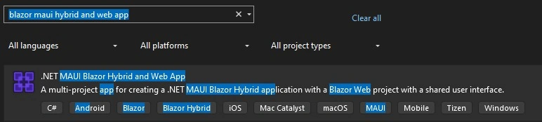 Create a new project.