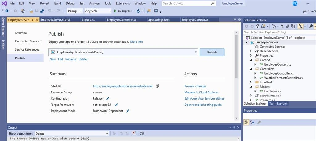 Build Crud Operation Using Angular 9 And .Net Core 3.1 WebAPI And Deploy To Azure
