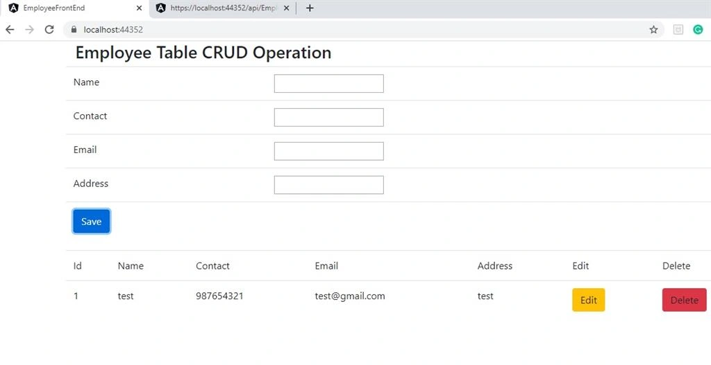 Build Crud Operation Using Angular 9 And .Net Core 3.1 WebAPI And Deploy To Azure