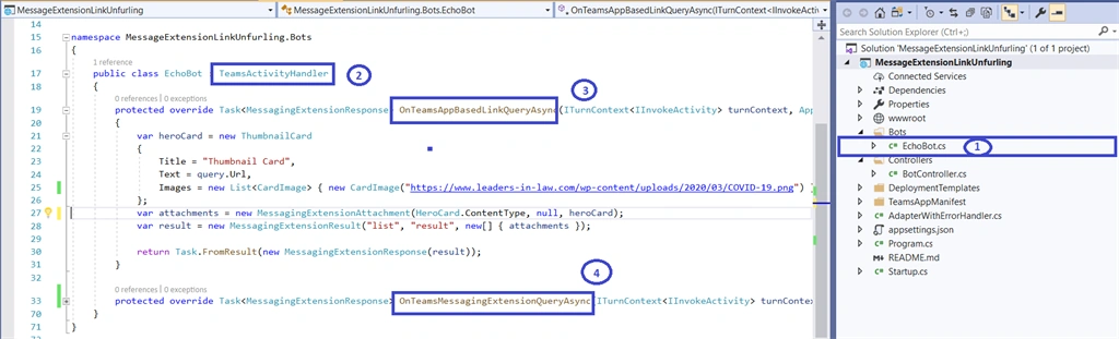 Build Link Unfurling Messaging Extension Using Microsoft Teams App