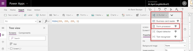 Build Power Apps Canvas App Consuming Form Processing AI Model – Power Platform AI Builder Series