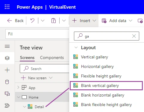 PowerApps VirtualEvent