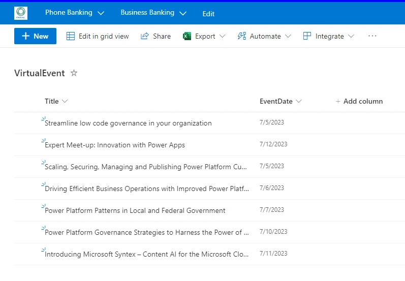 DataSource List