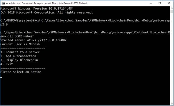 Blockchain in .NET Core