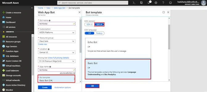 Building A Bot Using Azure Bot Service