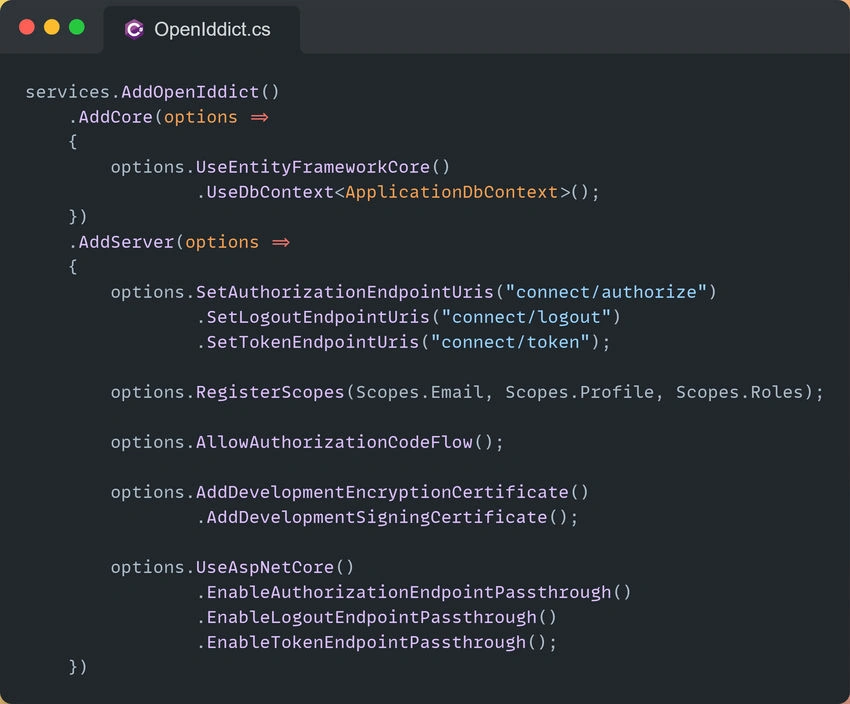 OpenIddict