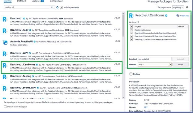 ReactiveUI.XamForms